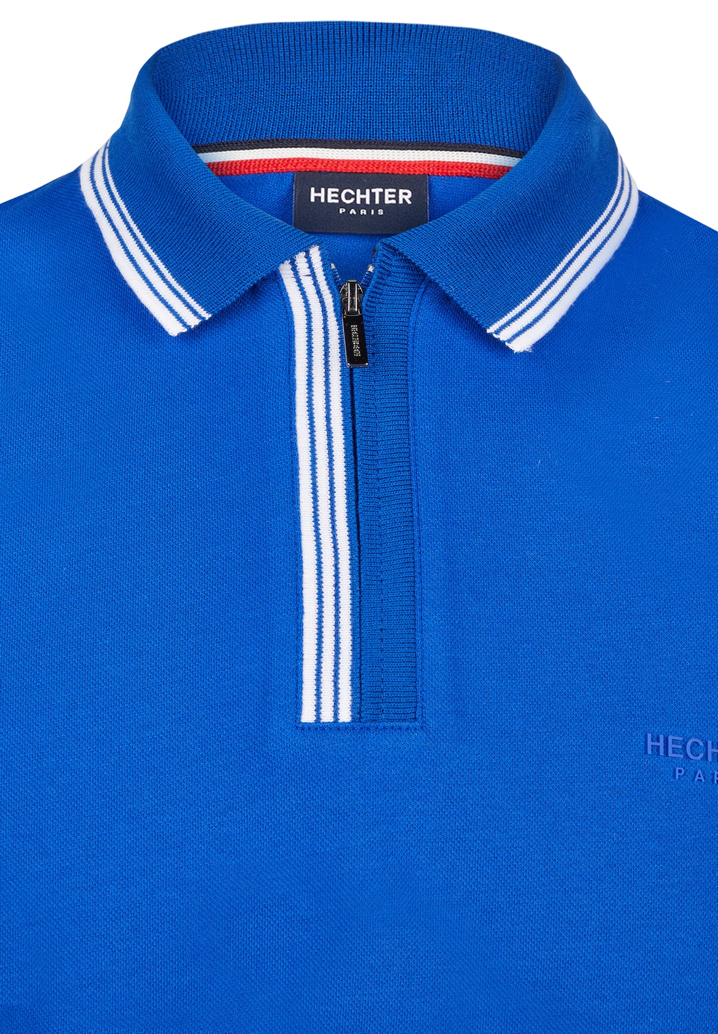 Hechter Paris Zip Polo, Royal Blue
