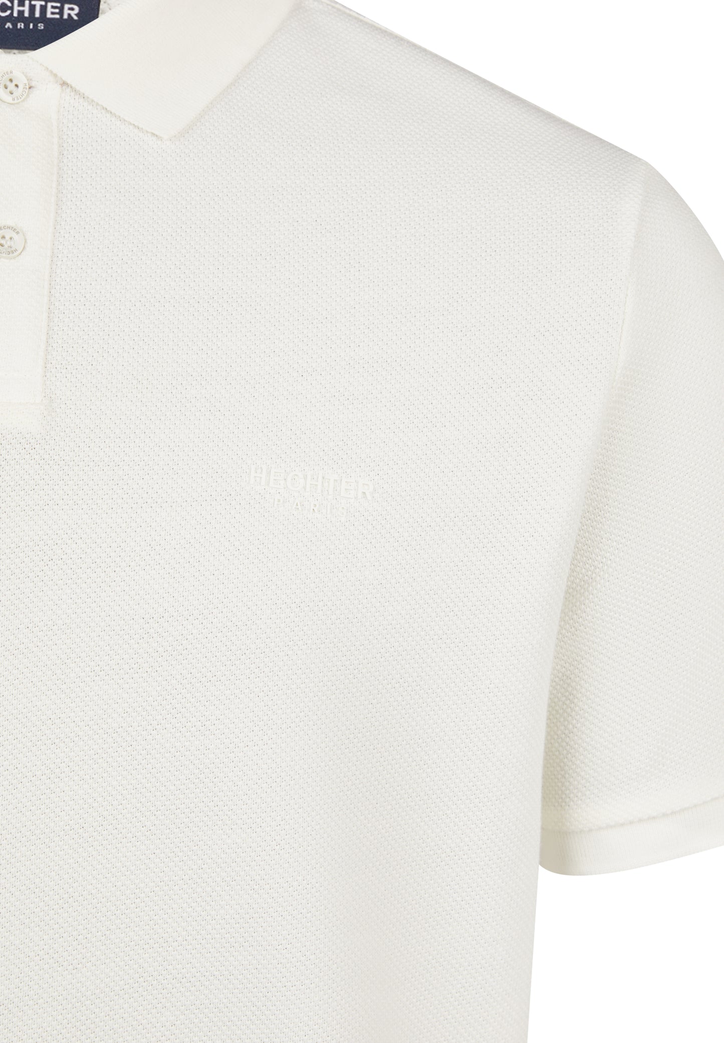 Hechter Paris Textured Piqué Polo Shirt, Off White