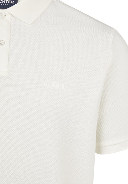 Hechter Paris Textured Piqué Polo Shirt, Off White