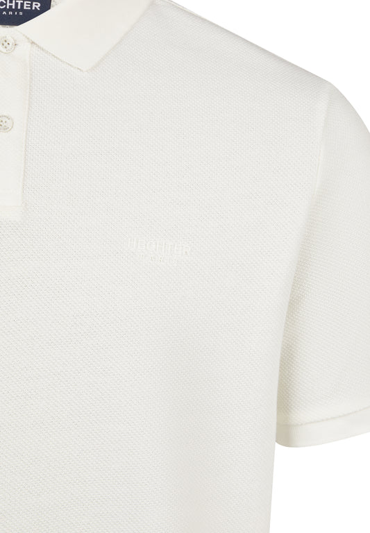 Hechter Paris Textured Piqué Polo Shirt, Off White