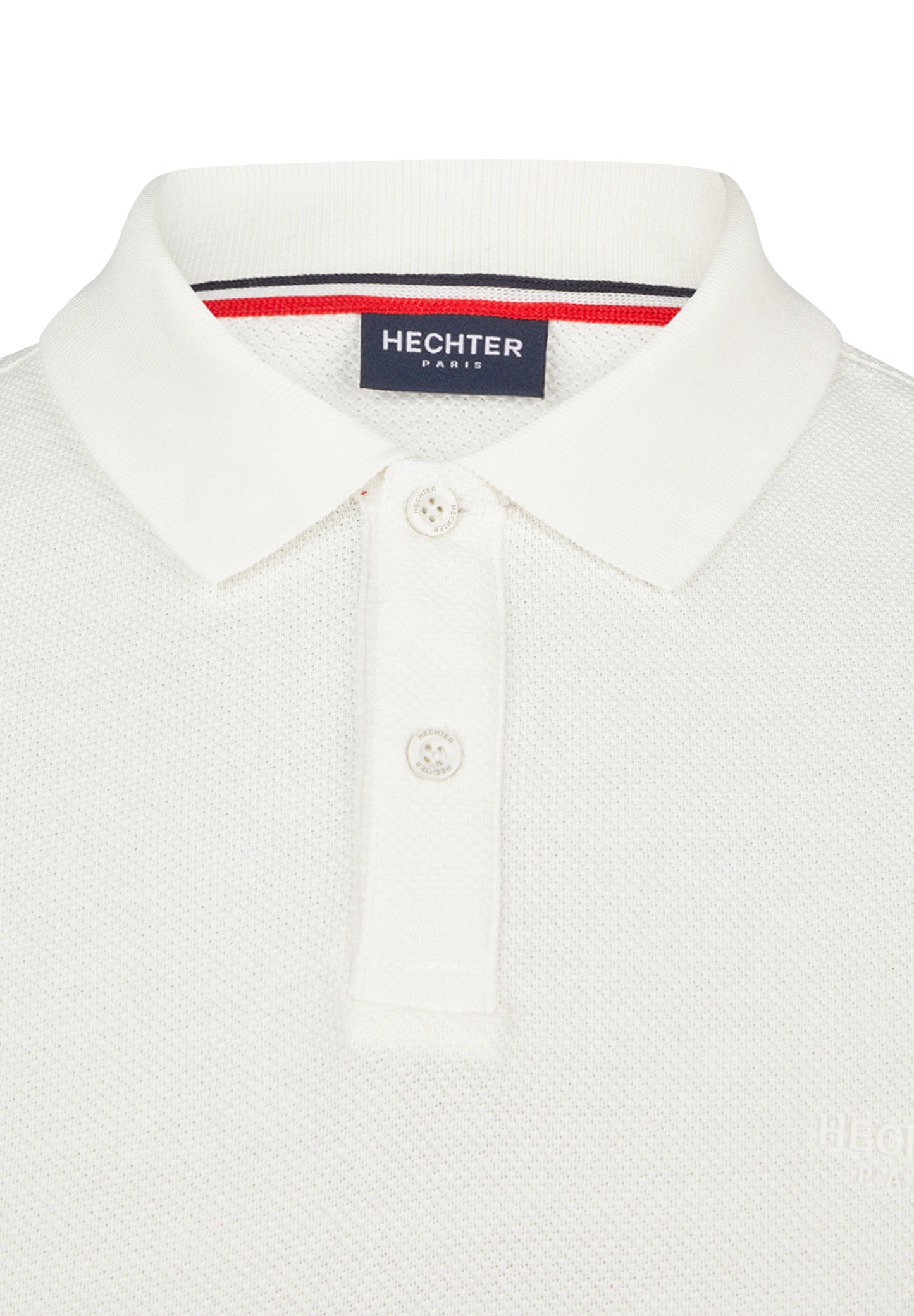 Hechter Paris Textured Piqué Polo Shirt, Off White