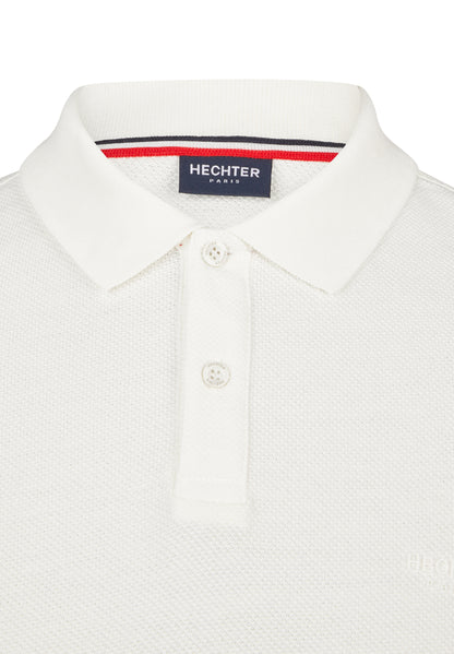 Hechter Paris Textured Piqué Polo Shirt, Off White