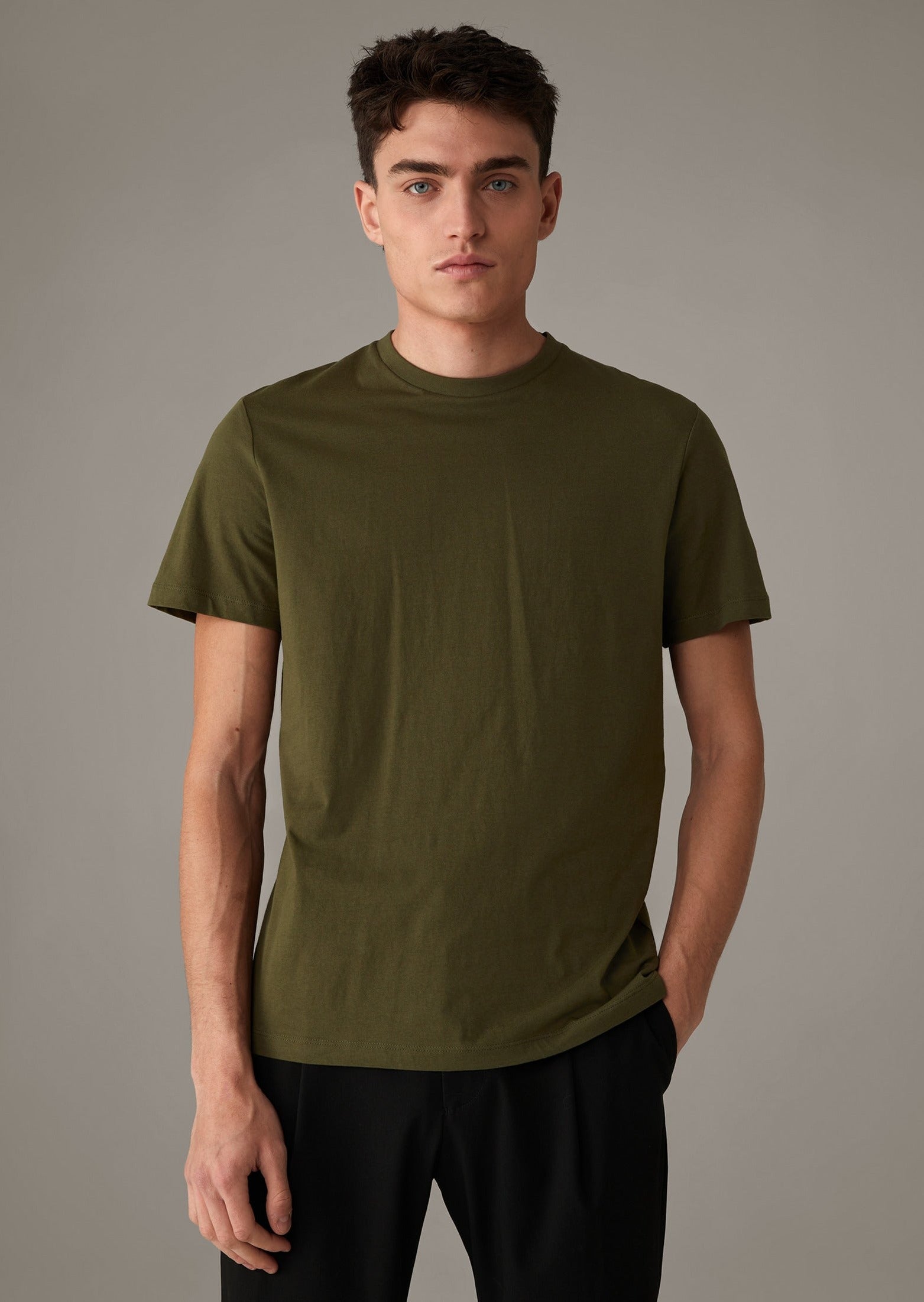 Summer Shirts for men in dark green | Strellson Clark Tshirt