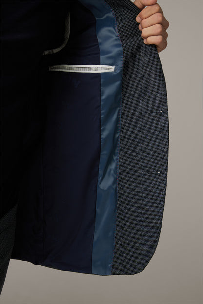 STRELLSON Flex Cross Arndt Modular Blazer, Dark Blue-black With Pattern