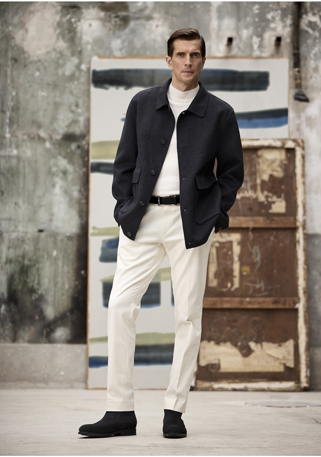 Overshirt Wool Mix Fabric