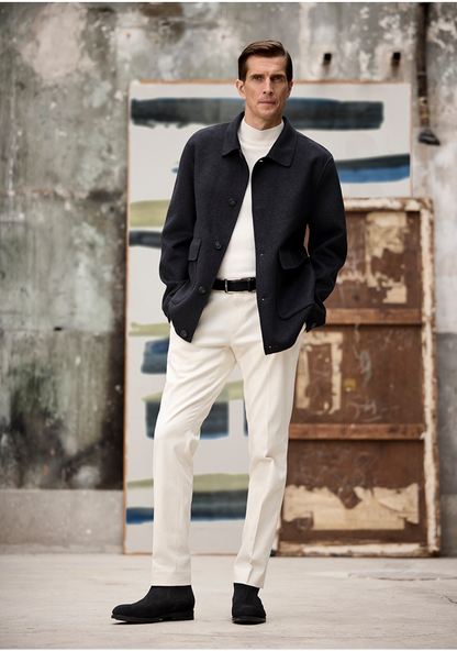 Overshirt Wool Mix Fabric