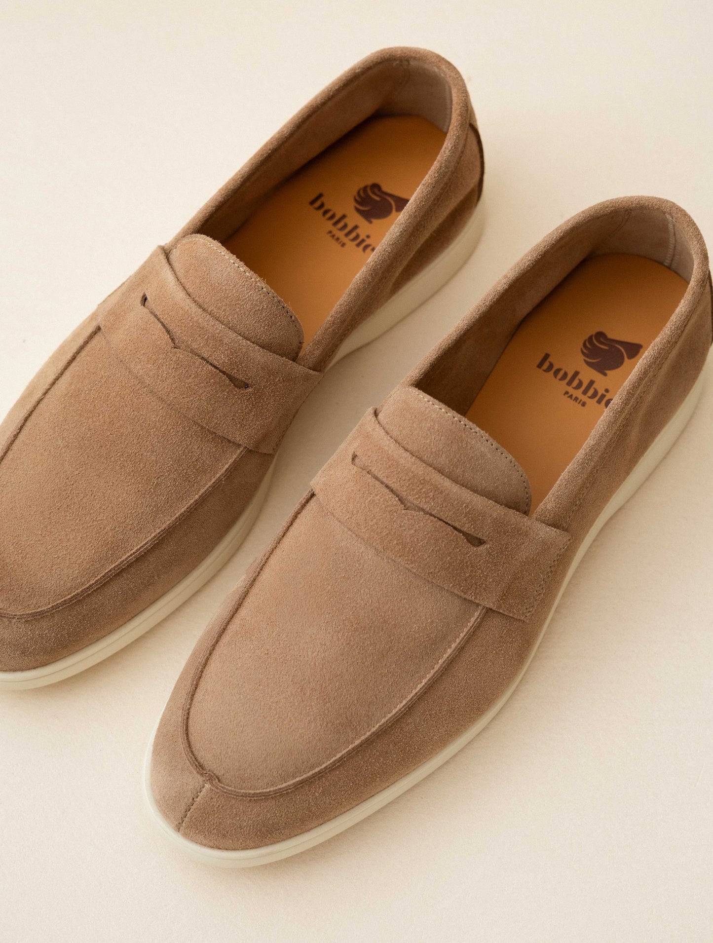 Bormes Suede Leather Loafer, Antilope