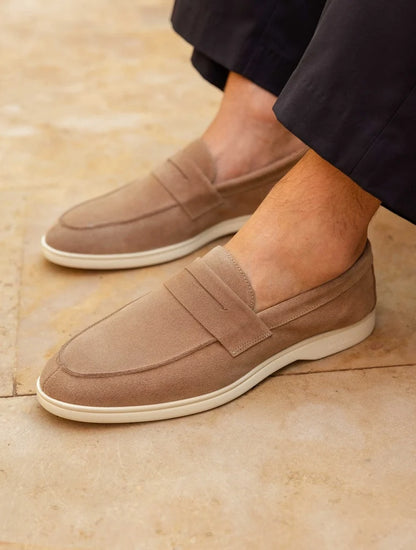 Bormes Suede Leather Loafer, Antilope
