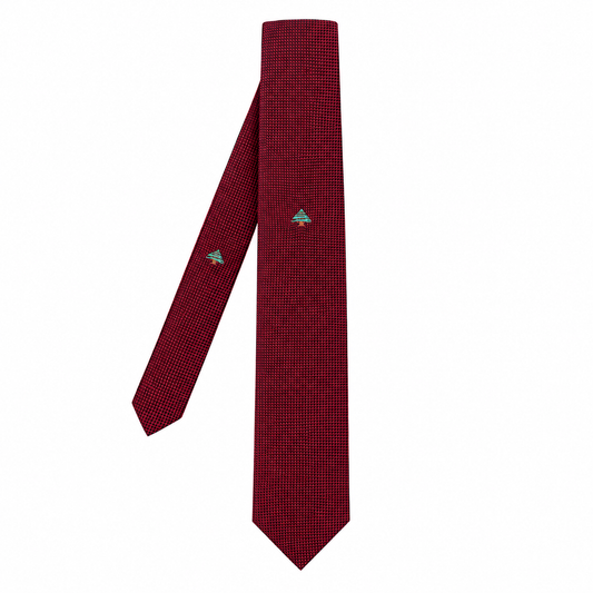 Cedrus Libani Presidential Neck Tie, Burgundy
