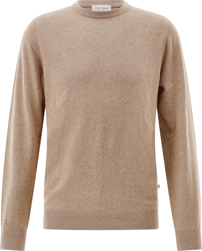 Round Collar Pullover, Beige