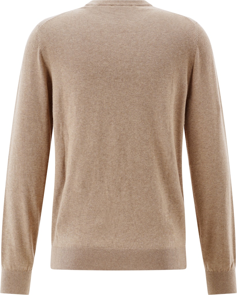 Round Collar Pullover, Beige