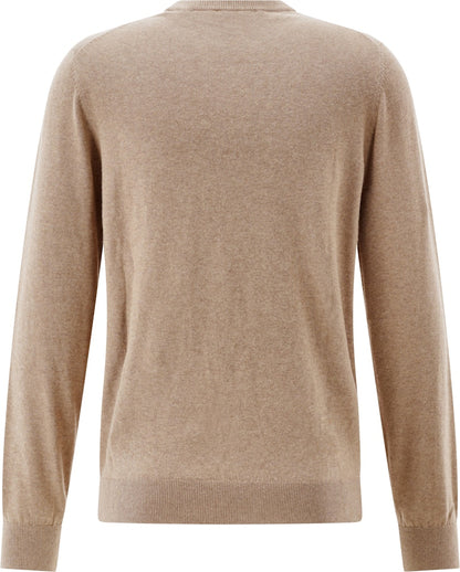 Round Collar Pullover, Beige