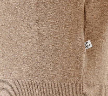 Round Collar Pullover, Beige