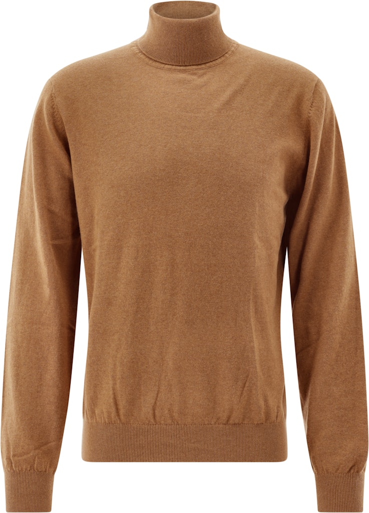 Roll-Collar Pullover, Brown
