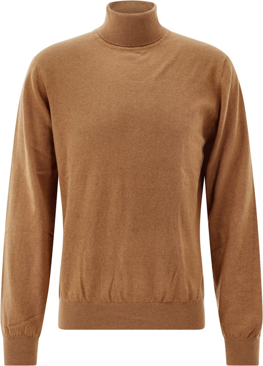 Roll-Collar Pullover, Brown