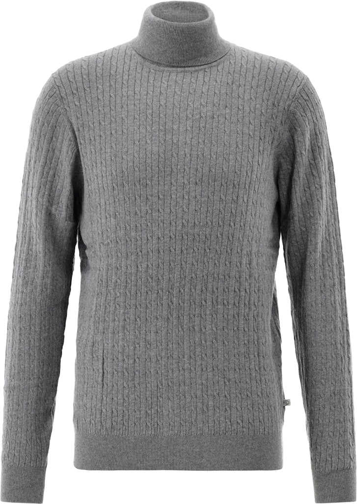 Roll-Collar Pullover, Gray