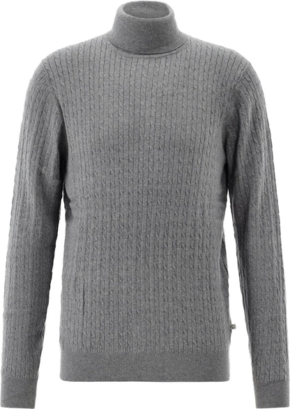 Roll-Collar Pullover, Gray