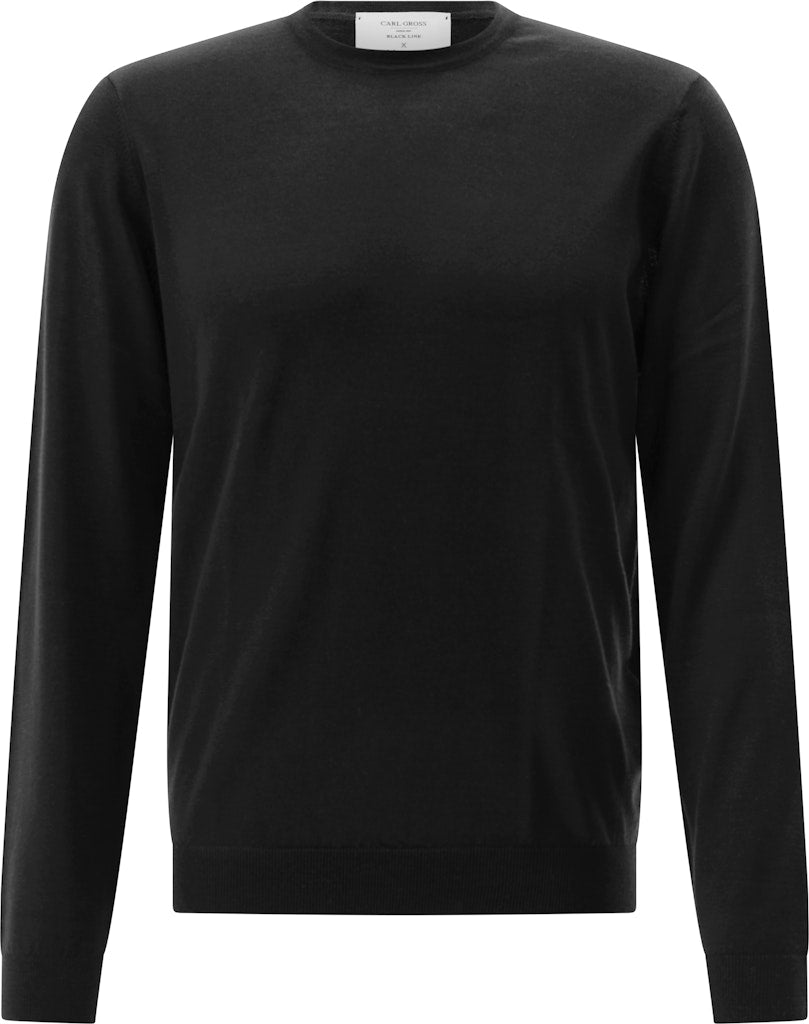 Round Collar Pullover, Black