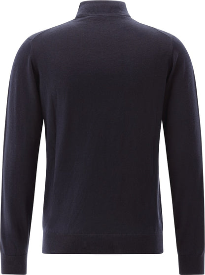 Roll-Collar Pullover, Navy