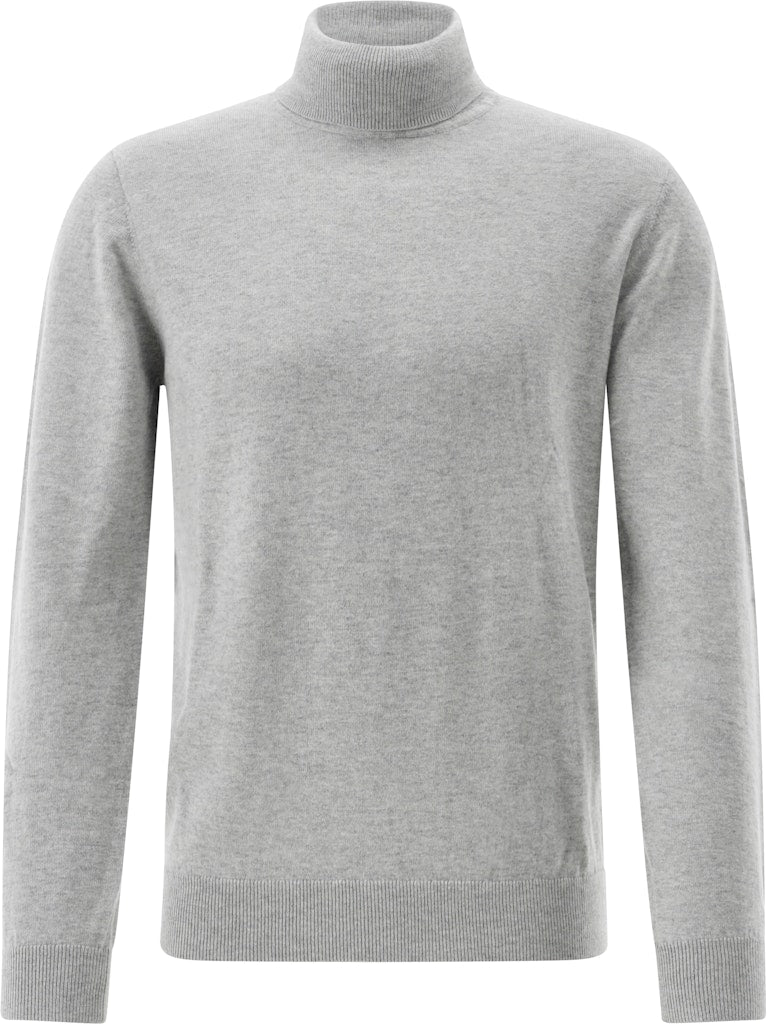 Roll-Collar Pullover, Light Grey