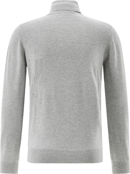 Roll-Collar Pullover, Light Grey