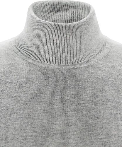 Roll-Collar Pullover, Light Grey