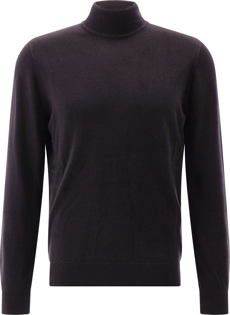 Roll-Collar Pullover, Black