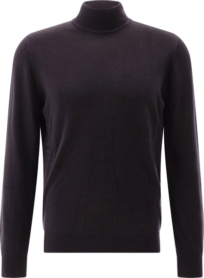 Roll-Collar Pullover, Black