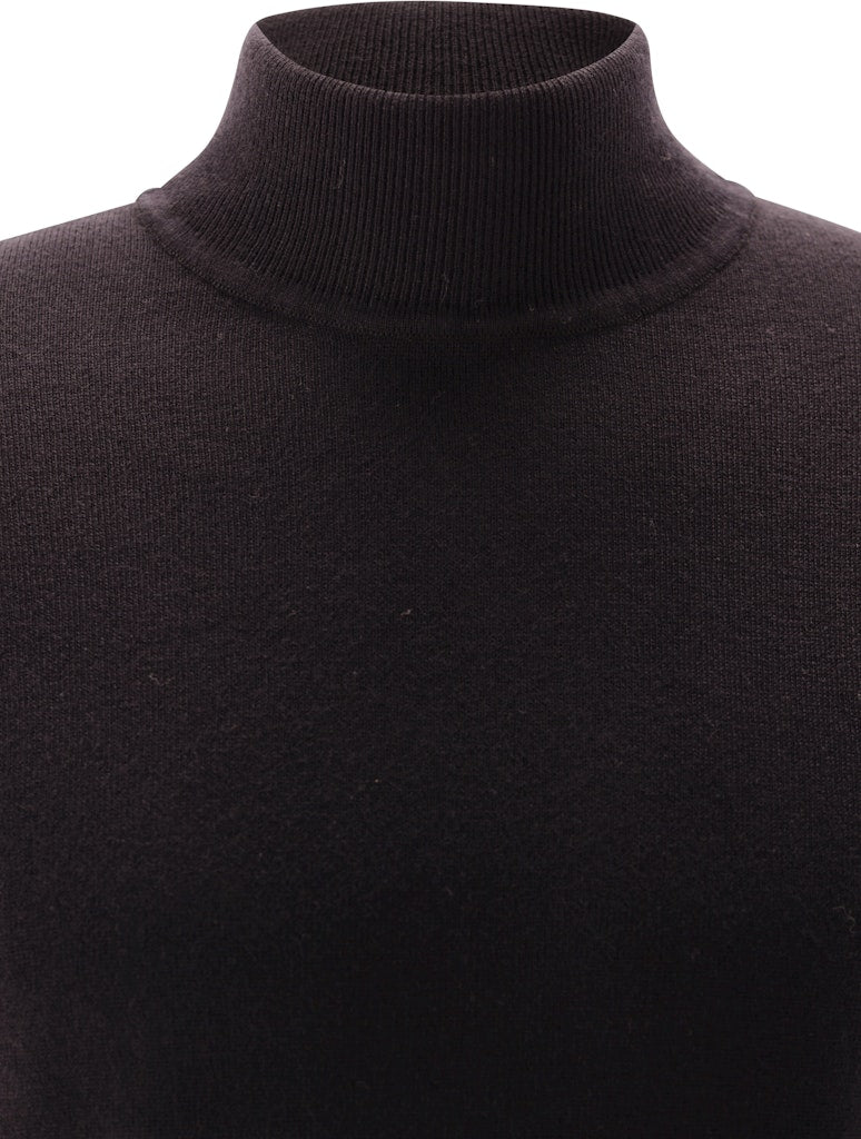 Roll-Collar Pullover, Black