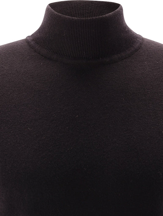 Roll-Collar Pullover, Black