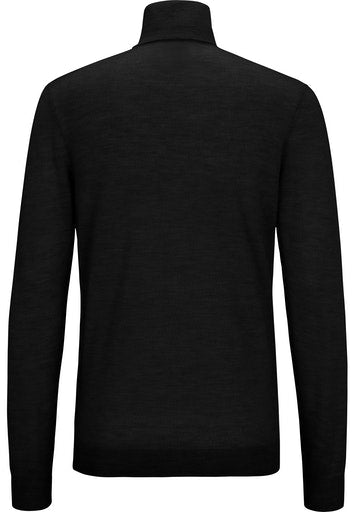 CARL GROSS Roll-Collar Pullover, Black