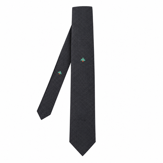 Cedrus Libani Presidential Neck Tie, Charcoal