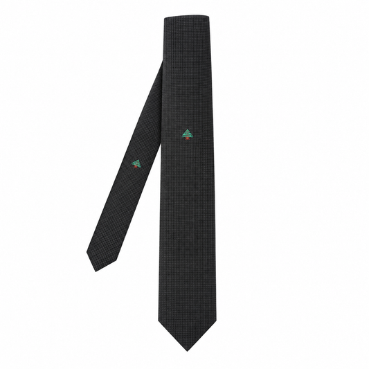 Cedrus Libani Presidential Neck Tie, Black