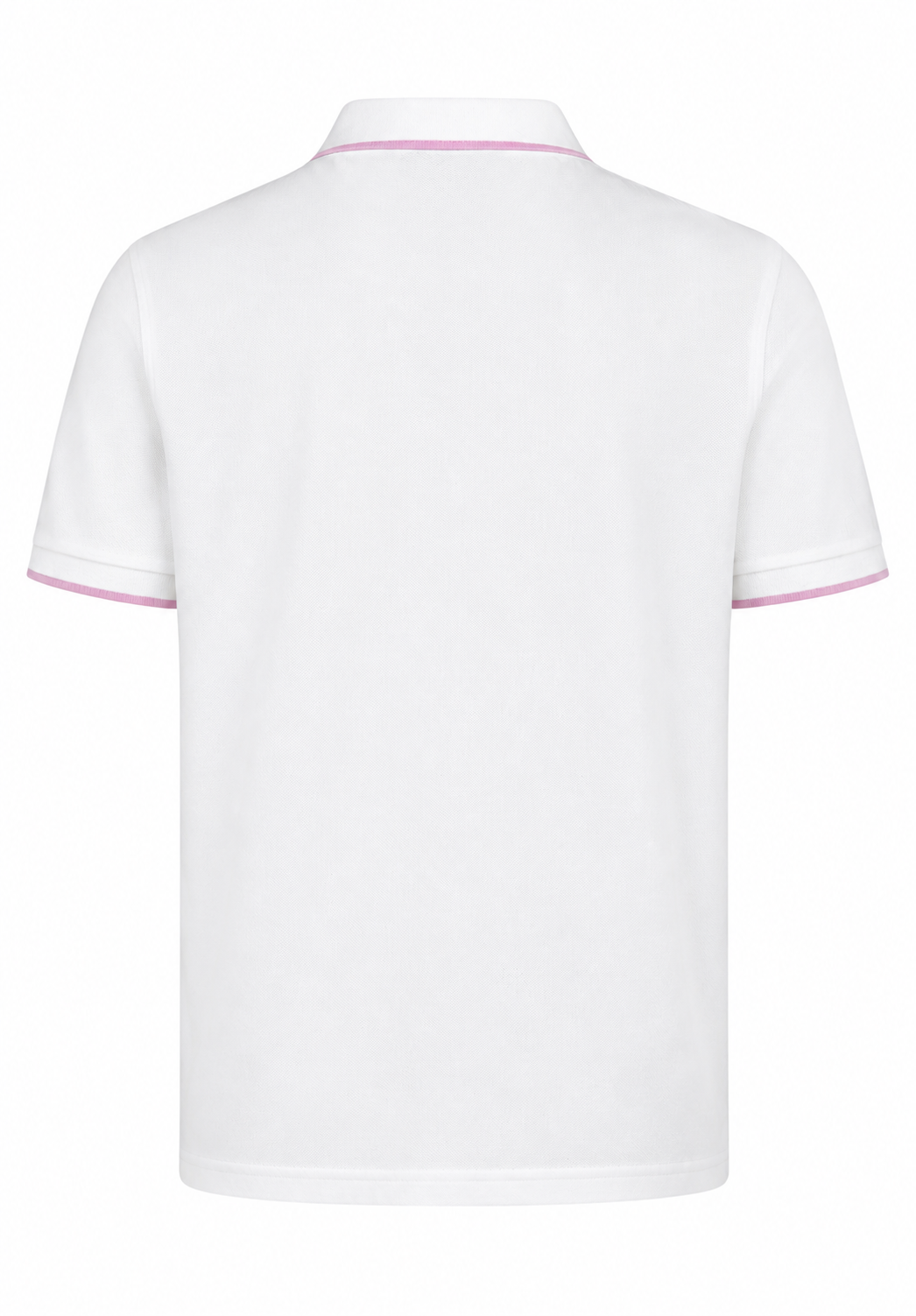 Piqué Polo Shirt, White-Pink