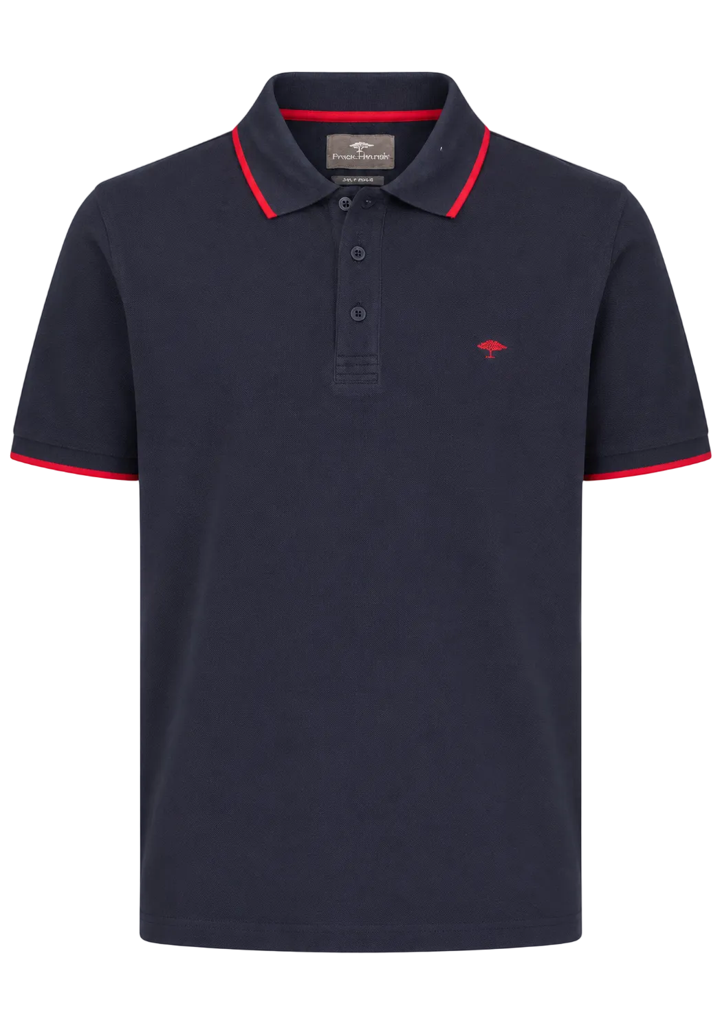 Piqué Polo Shirt, Navy-Red