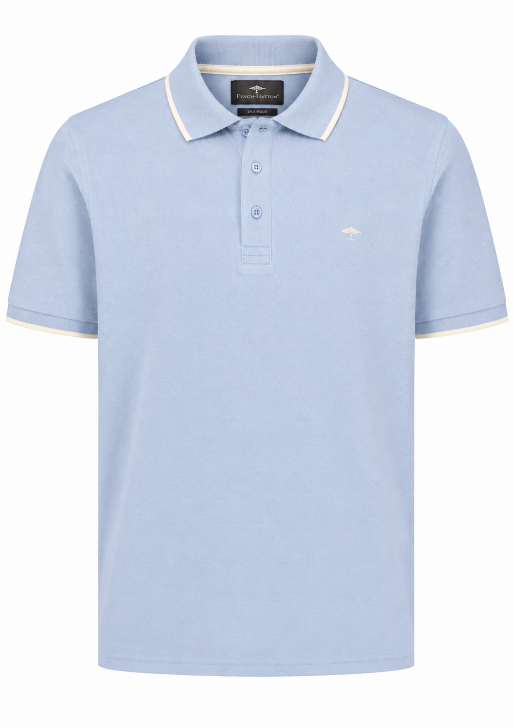 Piqué Polo Shirt, Blue-White