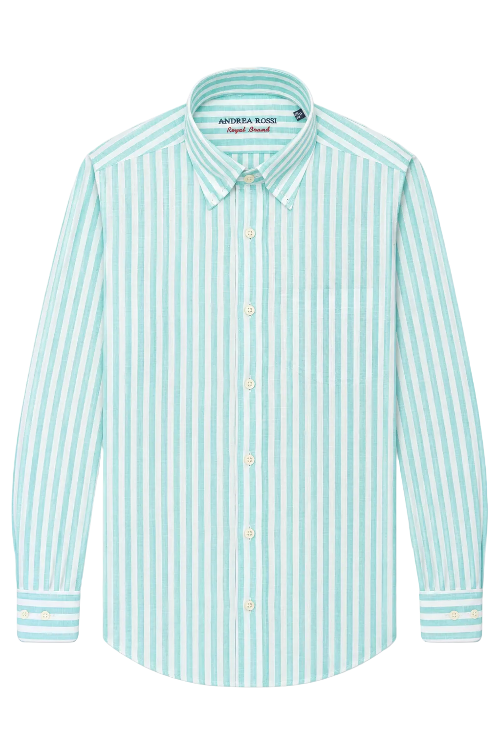 Linen Shirt, Mint Striped