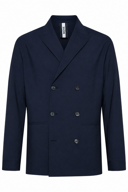 Bianco Digel Move Double Breasted Suit, Navy