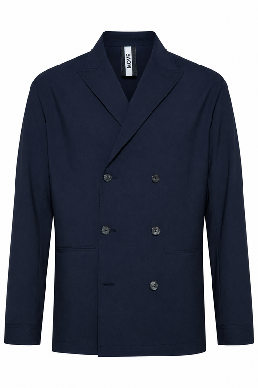 Bianco Digel Move Double Breasted Suit, Navy