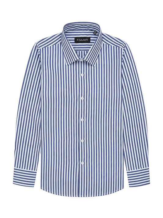 Button-down Cotton Shirt, Navy