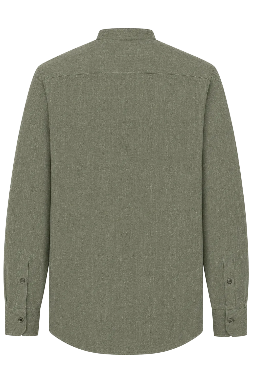 Mandarin Linen Shirt, Green