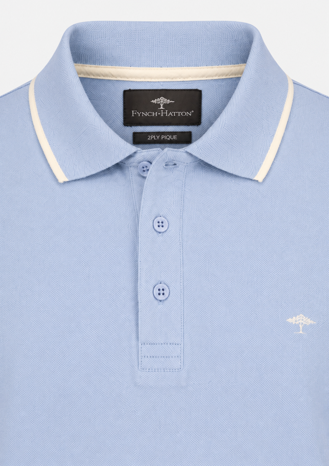 Piqué Polo Shirt, Blue-White