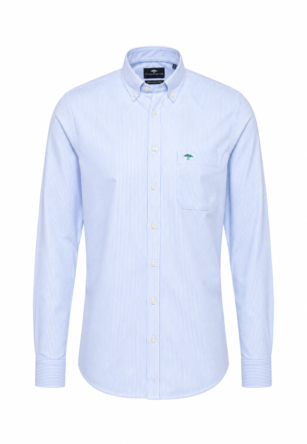 Oxford Cotton Shirt, Striped Blue