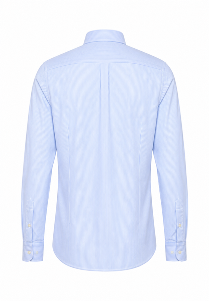 Oxford Cotton Shirt, Striped Blue