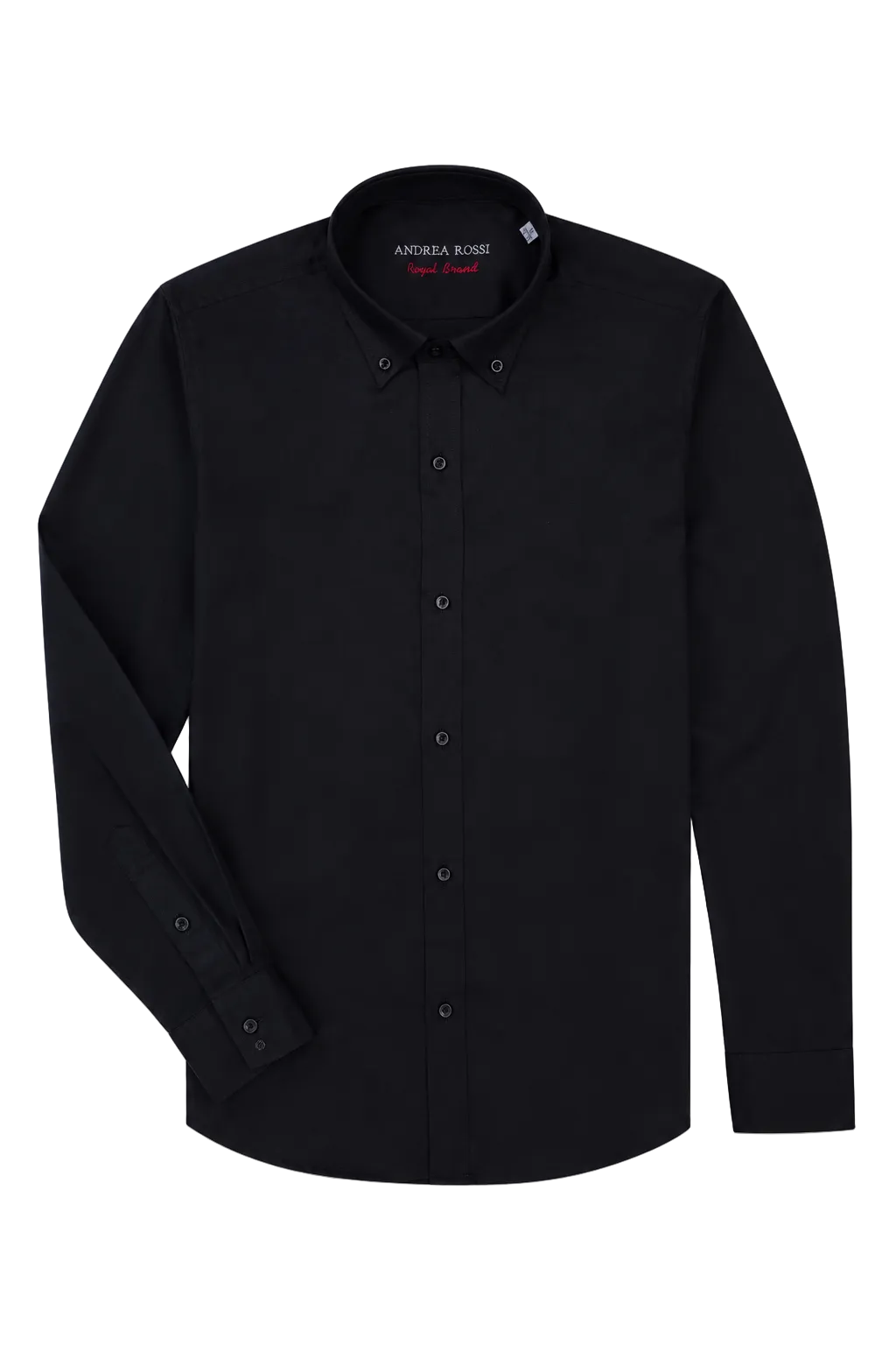 Smart Casual Cotton Shirt, Black
