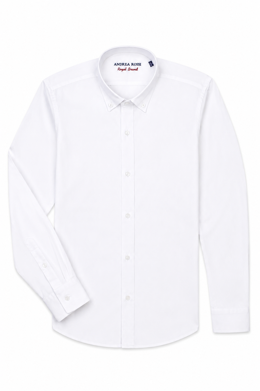 Smart Casual Cotton Shirt, White