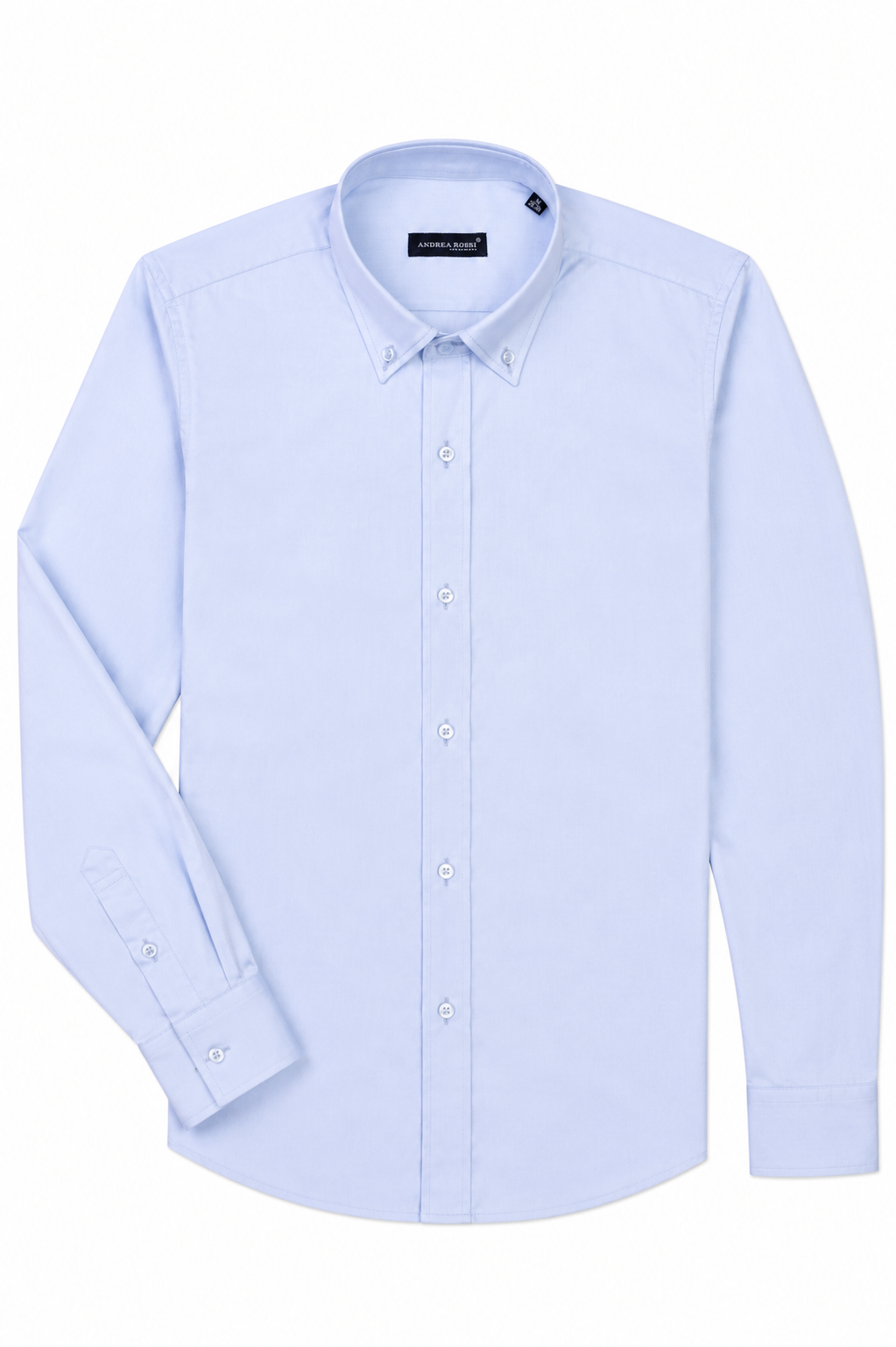 Smart Casual Cotton Shirt, Light Blue