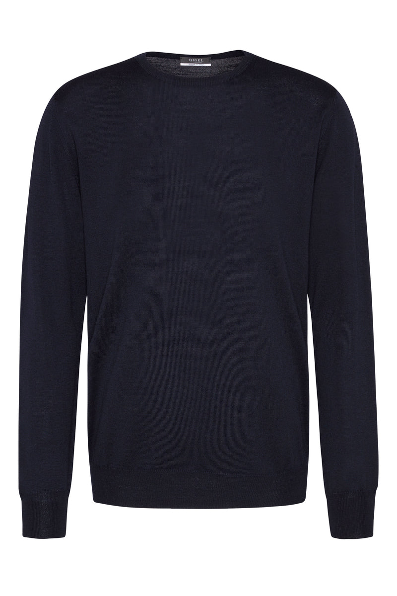 Round Neck Pullover, Navy