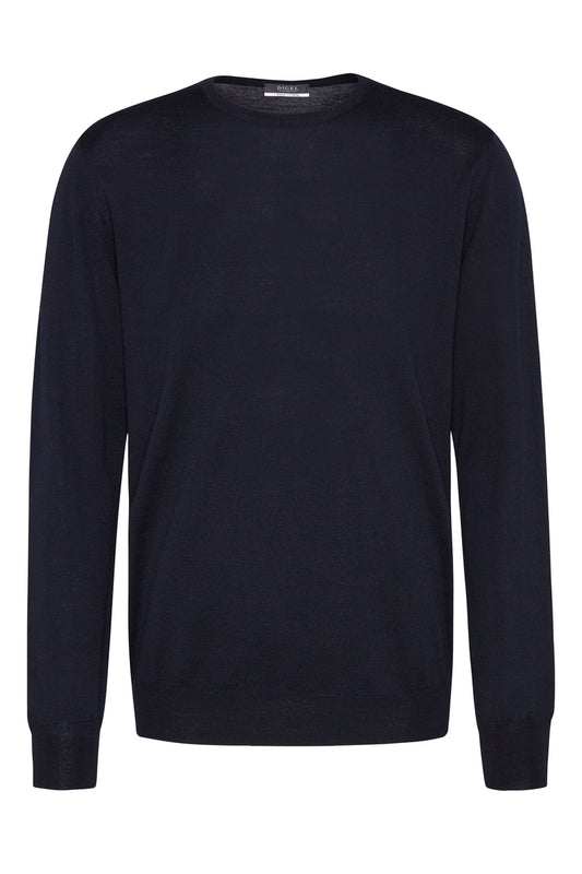 Round Neck Pullover, Navy