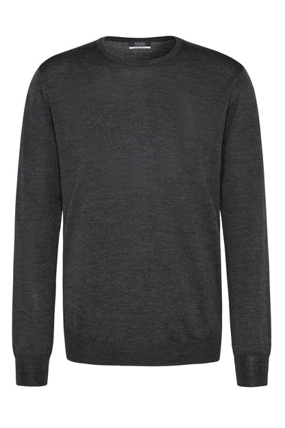 Round Neck Pullover, Charcoal